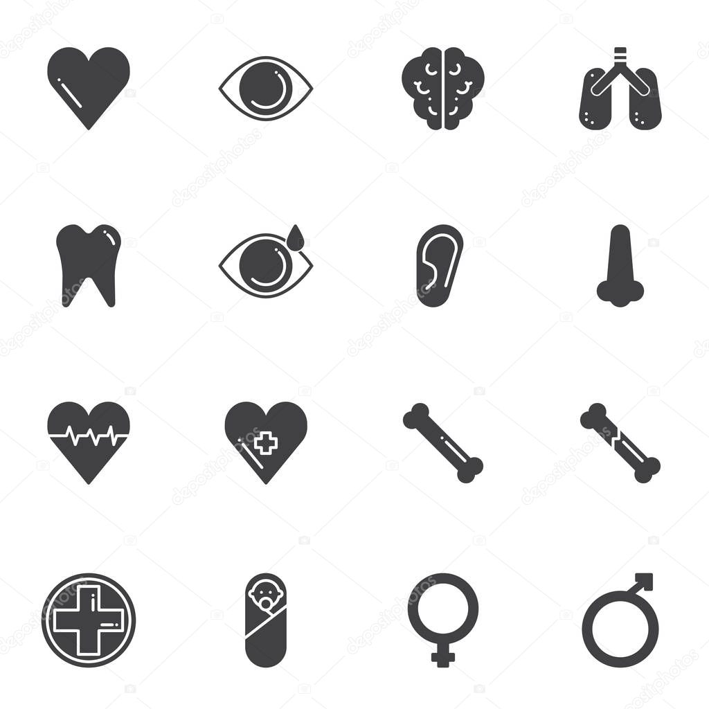 Medical service vector icons set