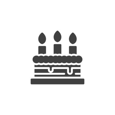 Doğum günü pastası vektör simgesi