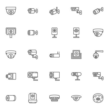 CCTV kamera hattı simgeleri ayarlandı