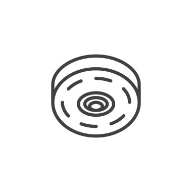 Güvenlik kamerası çizgi simgesi