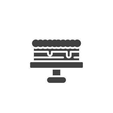 Durak vektör simgesinde pasta