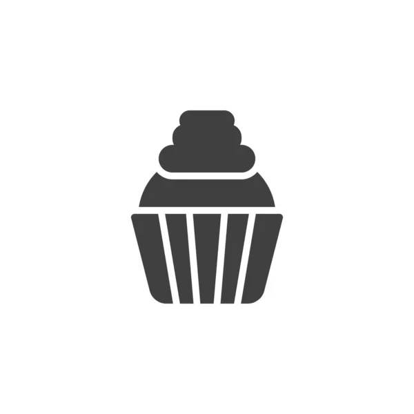 Muffin pastel vector icono — Archivo Imágenes Vectoriales
