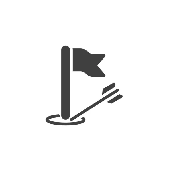 Golf flag arrow vector icon — Stock Vector