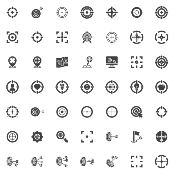 Zielvektorsymbole gesetzt — Stockvektor