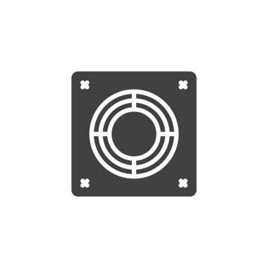 Havalandırma çıkarıcı vektör simgesi. Mobil konsept ve web tasarımı için düz tabela. Egzoz vantilatörü simgesi. Sembol, logo çizimi. Vektör grafikleri