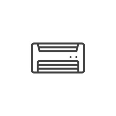 Tavan klima hattı ikonu. Mobil konsept ve web tasarımı için doğrusal biçim işareti. Klima ünitesinin ana hatlarını ayır. Sembol, logo çizimi. Vektör grafikleri