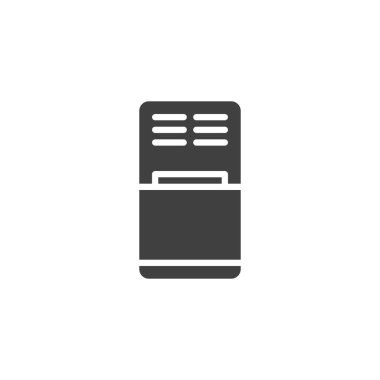 Taşınabilir Klima vektör simgesi. Mobil konsept ve web tasarımı için düz tabela. Zemin ayakta duran klima simgesi. Sembol, logo çizimi. Vektör grafikleri