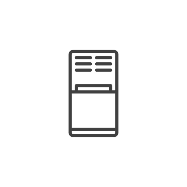 ポータブルエアコンラインアイコン モバイルコンセプトとウェブデザインのためのリニアスタイルのサイン フロアスタンディングエアコンアウトラインベクトルアイコン モバイルAcシンボル ロゴイラスト ベクトルグラフィックス — ストックベクタ