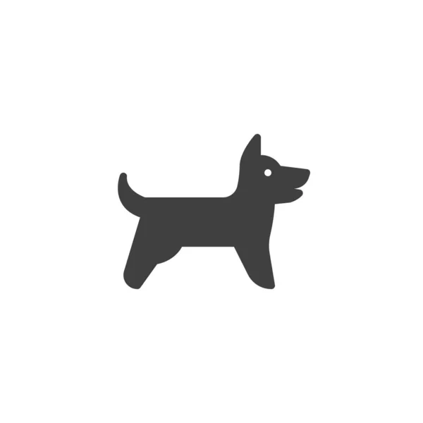 犬のベクトルアイコンを吠える モバイルコンセプトとウェブデザインのための完全なフラット記号 犬側表示グリフアイコン シンボル ロゴイラスト ベクトルグラフィックス — ストックベクタ