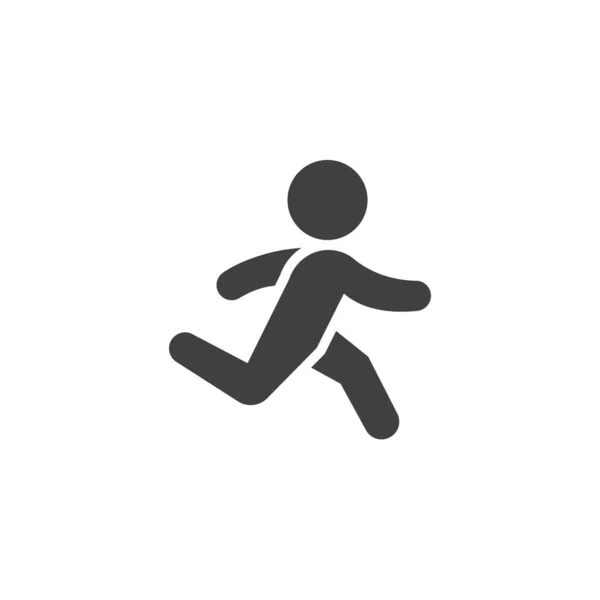 Running Exercise Vector Icon Filled Flat Sign Mobile Concept Web — Stock Vector