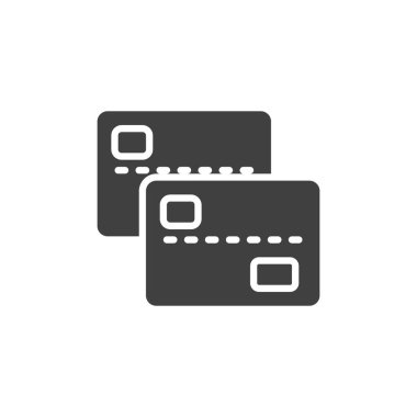 İki banka kartı vektör simgesi