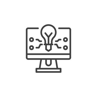 İş yaratıcılığı çizgisi simgesi