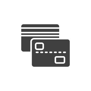 İki kredi kartı vektör simgesi