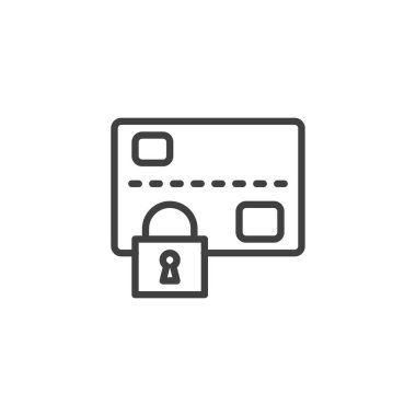 Güvenli Ödeme çizgisi simgesi