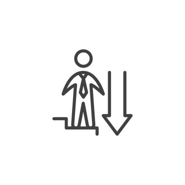 Kariyer merdiveni çizgisi simgesi