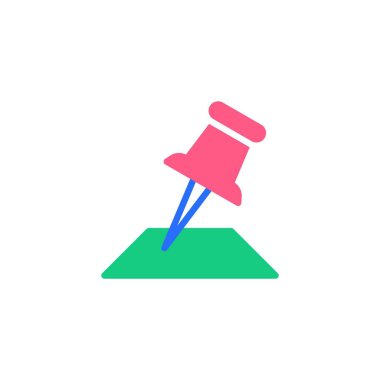 Seyahat noktası düz simgesi