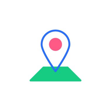 Harita işaretleyici düz simgesi