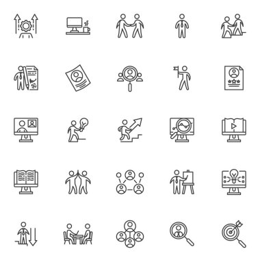 Evrensel iş hattı simgeleri ayarlandı