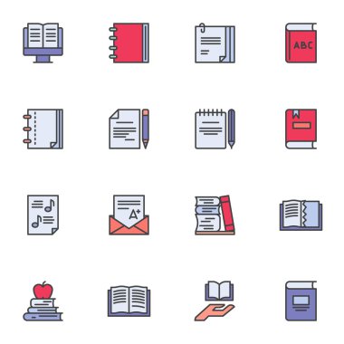 Eğitim doldurulmuş özet simgeleri