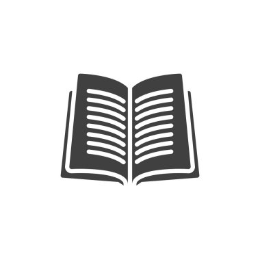 Kitap sayfaları vektör simgesini aç. Mobil konsept ve web tasarımı için düz tabela. Kitap kabartma simgesi okunuyor. Eğitim sembolü, logo çizimi. Vektör grafikleri