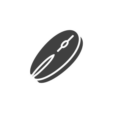 Somon bifteği ikonu. Mobil konsept ve web tasarımı için düz tabela. Balık bifteği sembolü. Deniz ürünleri sembolü, logo çizimi. Vektör grafikleri