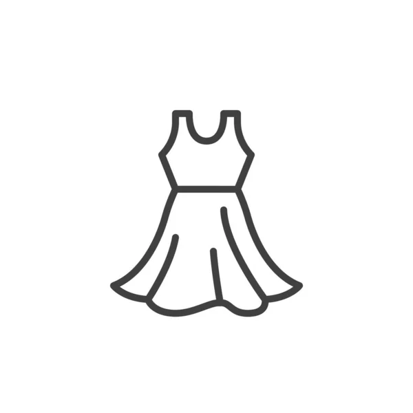 Icono Línea Vestido Sin Mangas Signo Estilo Lineal Para Concepto — Archivo Imágenes Vectoriales