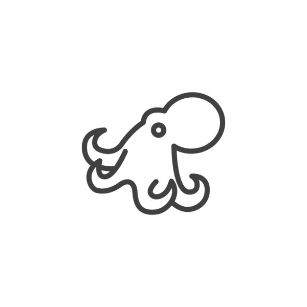 Octopus Lijn Icoon Lineair Stijlteken Voor Mobiel Concept Webdesign Octopus — Stockvector
