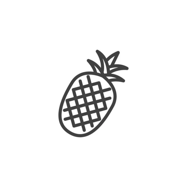 Ananas Meyve Çizgisi Ikonu Mobil Konsept Web Tasarımı Için Doğrusal — Stok Vektör