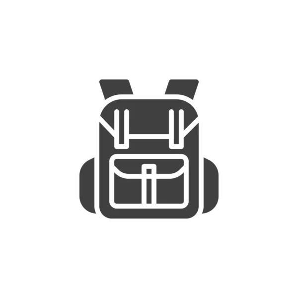 Camping Icono Vector Mochila Signo Plano Lleno Para Concepto Móvil — Vector de stock