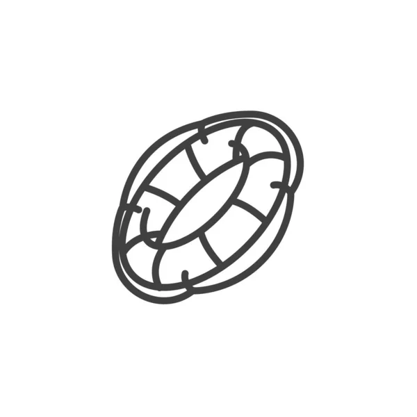 Lifebuoy Line Icon Знак Стиля Мобильной Концепции Веб Дизайна Значок — стоковый вектор