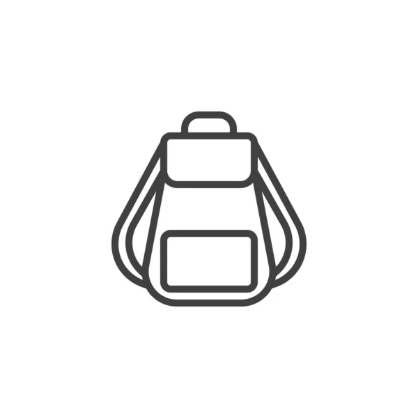徒步旅行的袋子线图标 移动概念和网页设计的线性风格标志 背包轮廓矢量图标 标识插图 矢量图形 — 图库矢量图片