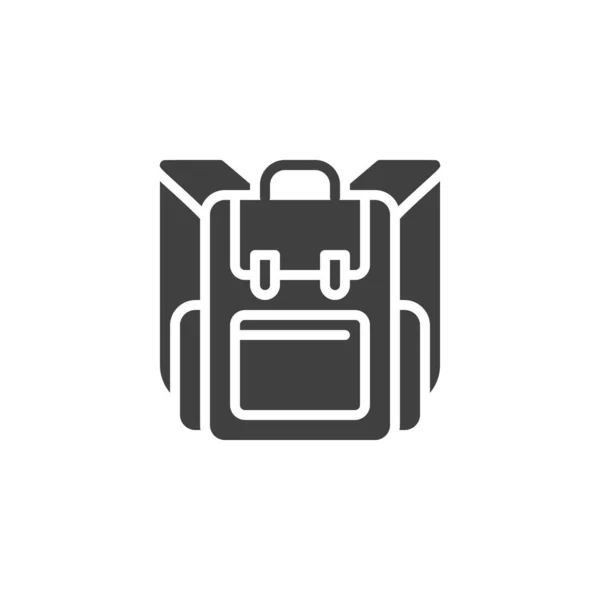 Knapsack Icono Vector Mochila Signo Plano Lleno Para Concepto Móvil — Vector de stock