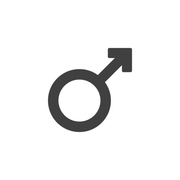 Icono Vector Género Masculino Signo Plano Lleno Para Concepto Móvil — Archivo Imágenes Vectoriales