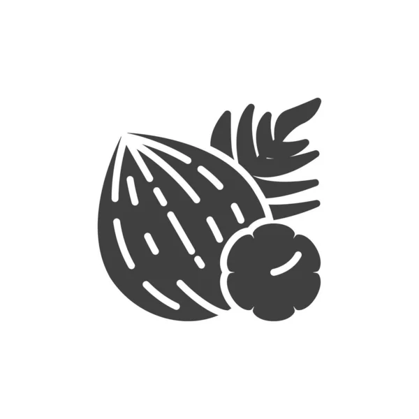 Icône Vectorielle Fruits Exotiques Panneau Plat Rempli Pour Concept Mobile — Image vectorielle