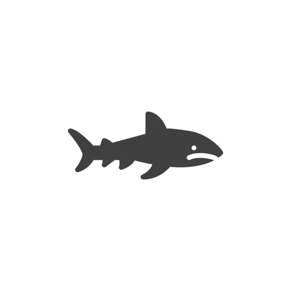 Icono Vector Pez Tiburón Signo Plano Lleno Para Concepto Móvil — Vector de stock