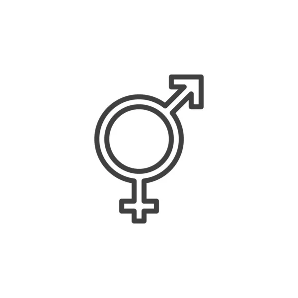 Grande Icône Ligne Sexuelle Signe Style Linéaire Pour Concept Mobile — Image vectorielle