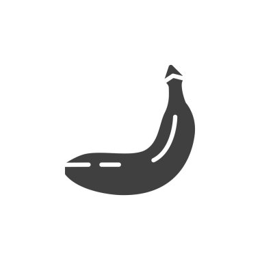 Taze muz vektör simgesi. Mobil konsept ve web tasarımı için düz tabela. Muz meyvesi sembolü. Sembol, logo çizimi. Vektör grafikleri