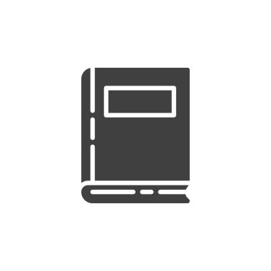 Boş Kitap vektör simgesi. Mobil konsept ve web tasarımı için düz tabela. Kapak kabartma sembolü. Sembol, logo çizimi. Vektör grafikleri