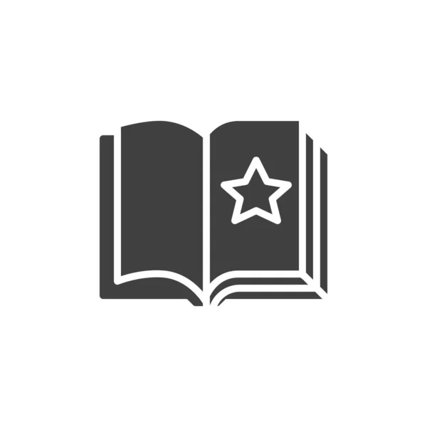 Βιβλίο Διανυσματικό Εικονίδιο Αστεριού Γεμισμένο Επίπεδο Σήμα Για Την Έννοια — Διανυσματικό Αρχείο