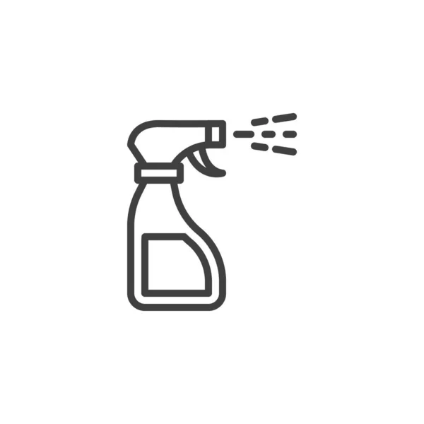 Icono Línea Spray Antibacteriano Signo Estilo Lineal Botella Desinfectante Para — Vector de stock