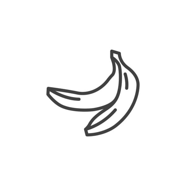 Ligne Fruits Banane Icône Signe Style Linéaire Pour Concept Mobile — Image vectorielle