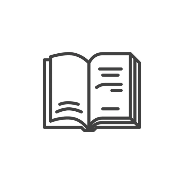 Ікона Текстових Сторінок Лінійний Стиль Мобільного Концепту Веб Дизайну Відкриті — стоковий вектор