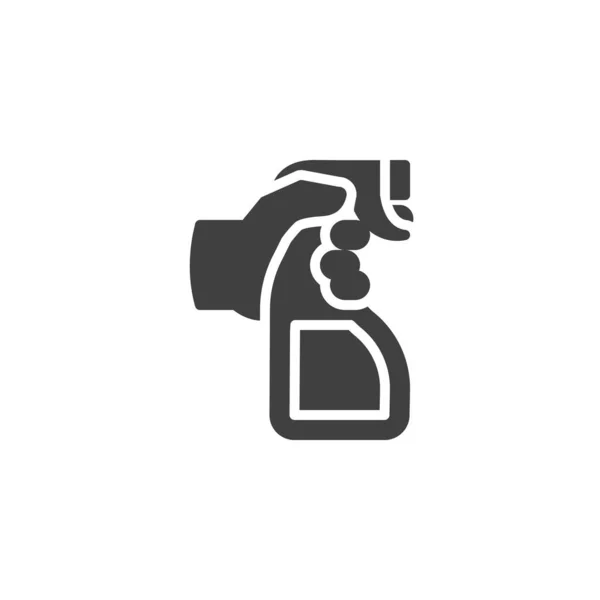 Die Anwendung Desinfizierenden Spray Vektor Symbol Gefüllte Flache Schilder Für — Stockvektor