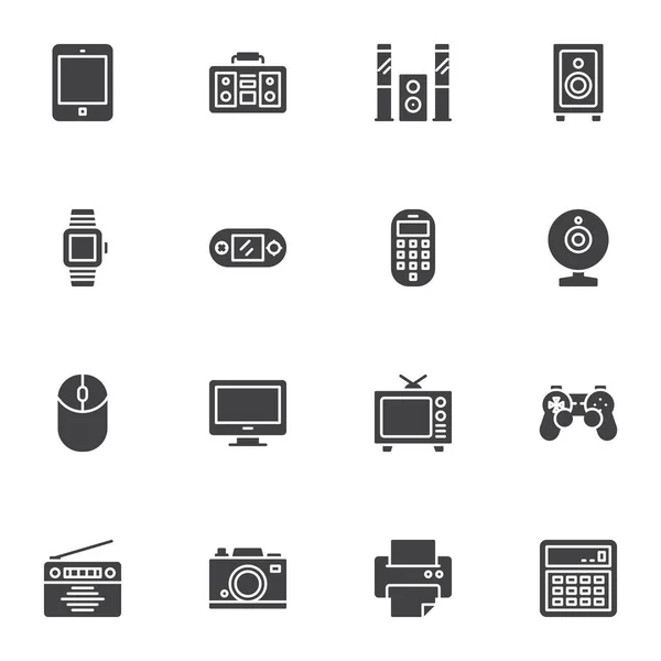 Vektor Icons Set Für Haushaltsgeräte Moderne Solide Symbolsammlung Gefülltes Piktogrammpaket — Stockvektor