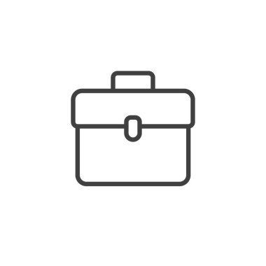 Evrak çantası portföy çizgisi simgesi