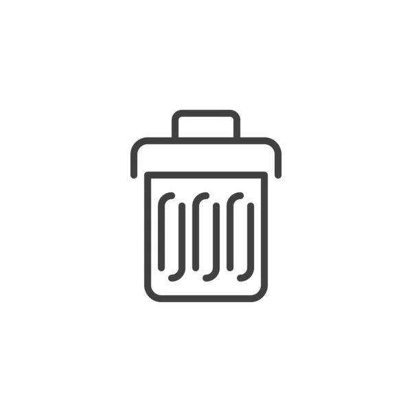 Icona della riga cestino — Vettoriale Stock