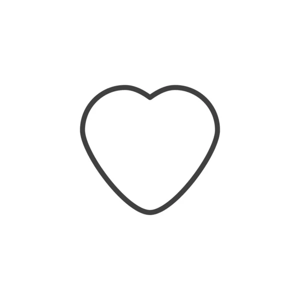 Herz, wie Liniensymbol — Stockvektor