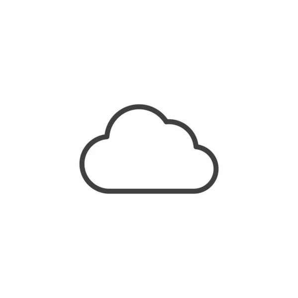 Icono de línea de computación en nube — Vector de stock