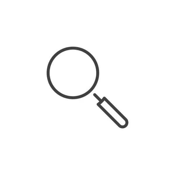 Magnifying glass line icon — Stock Vector