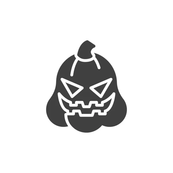 Szczęśliwego Halloween dynia twarz emotikon wektor ikona — Wektor stockowy